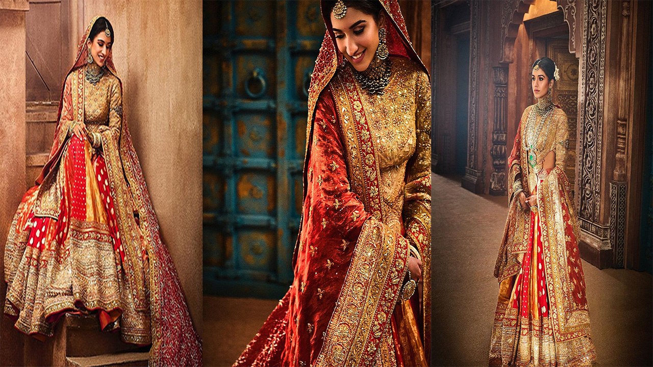 Radhika Merchant Vidai Look: विदाई में Radhika Merchant ने पहना असली सोने से जड़ा खास Red Lehnga!
