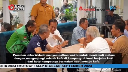 SAPA WARGA DI LAMPUNG, JOKOWI JALAN KAKI DARI HOTEL NIKMATI MALAM DI KAFE
