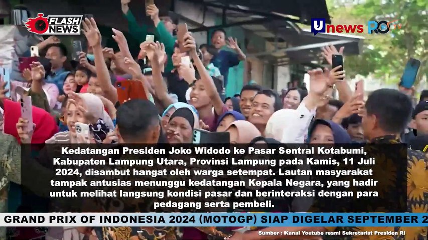 Antusias Warga Lampung Sambut Kunjungan Presiden Jokowi ke Pasar Sentral Kotabumi