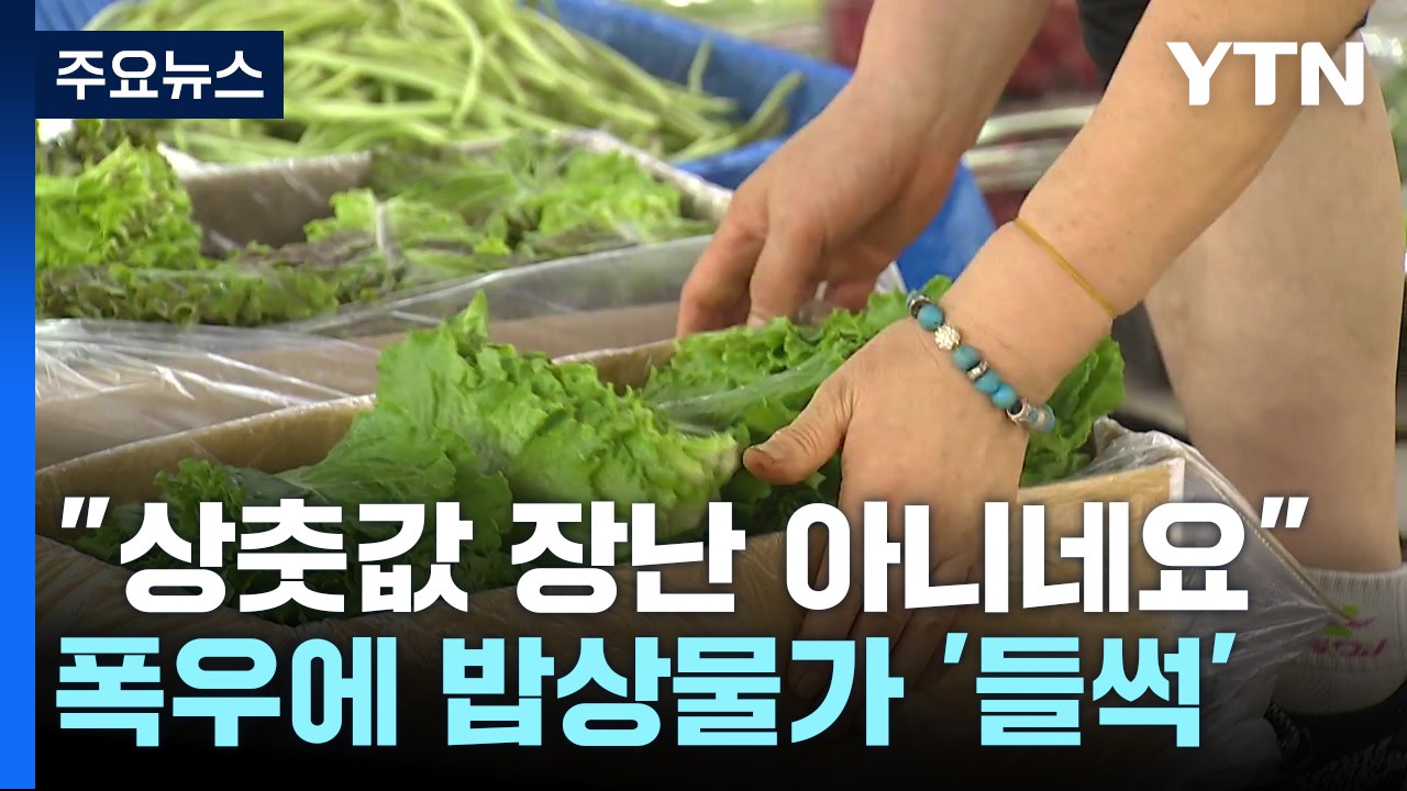 "상춧값 장난 아니네요"...폭우에 밥상 물가 '들썩' / YTN