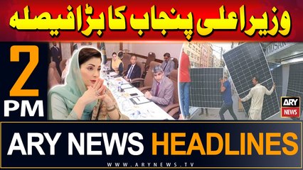 ARY News 2 PM Headlines | 13th July 2024 | CM Punjab's Big Decision