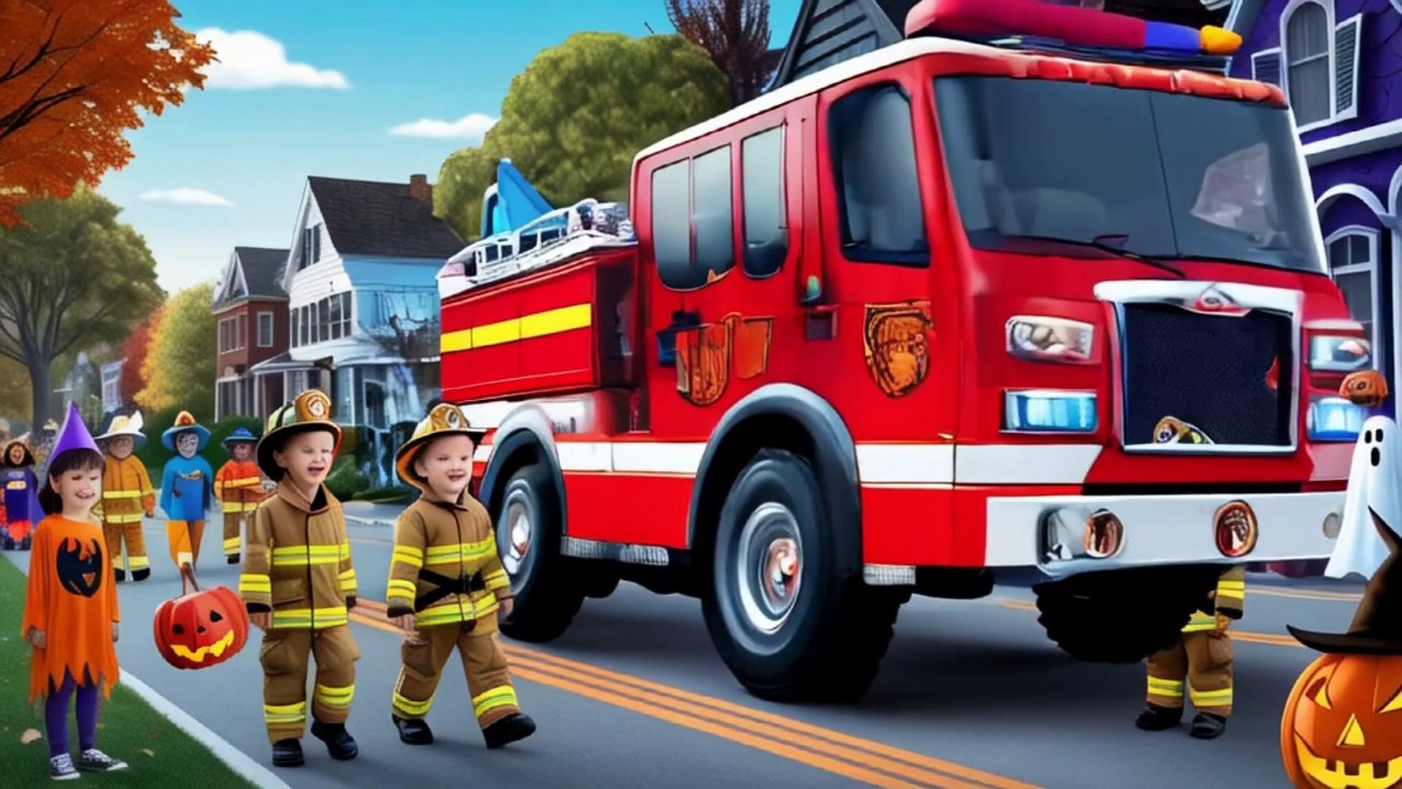 Wheels on the Fire Truck and the Halloween Adventure