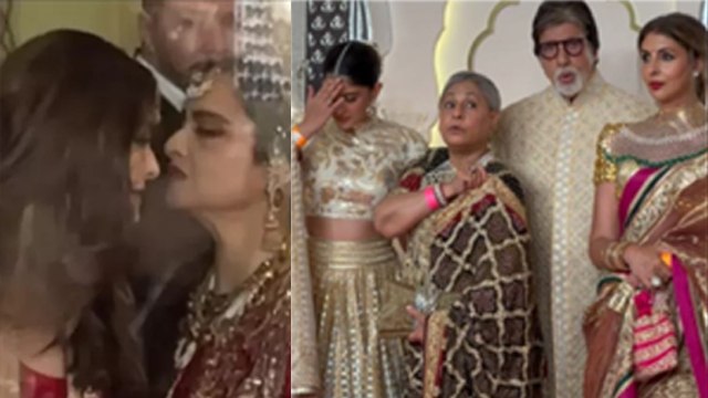 Anant Radhika Wedding: Rekha Kissed Aishwarya Rai and Ignored By Bachchan Family, Public Angry