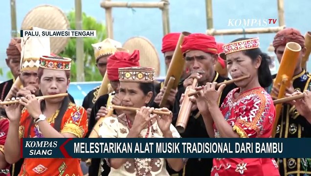 Musisi Lintas Generasi Kecamatan Lore Tengah Lantunkan Lagu Daerah dengan Alat Musik Bambu