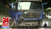 Truck, bumangga sa mga kotse at pader nang mapatid ang hose ng humihila ritong tow truck | 24 Oras Weekend