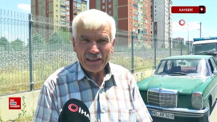 Gurbetçi klasik Mercedes’iyle 7 bin 500 kilometre yol yaptı