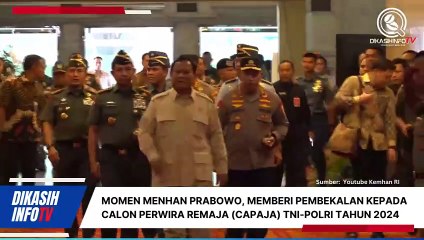 Momen Menhan Prabowo Beri Pembekalan kepada Calon Perwira Remaja (Capaja) TNI-Polri Tahun 2024