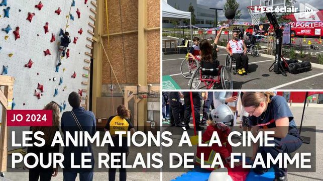 Les animations pour le relais de la flamme des JO 2024 à la Cime à Troyes dans l'Aube