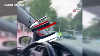 Böyle rahatlık görülmedi! Trafik polisinin haklı sitemi gülümsetti