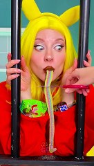 PIKASHU IS SNEAKING CANDIES INTO JAIL  by 123 GO! #shorts