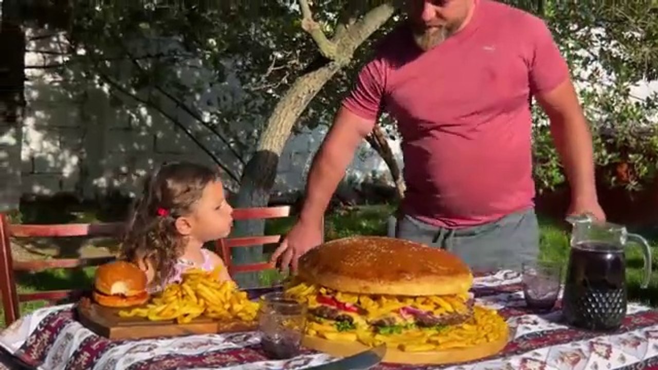 1 Huge 10kg Burger For Me And 1 Small One For My Beloved Daughter