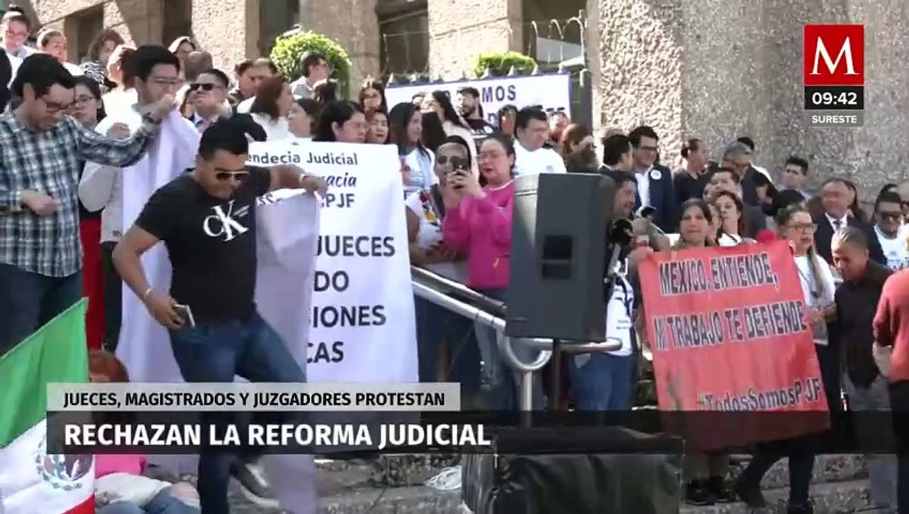 Jueces, magistrados y juzgadores protestan contra reforma al Poder Judicial en CdMx