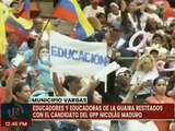 Educadores guaireños resteados respaldan al candidato Nicolás Maduro rumbo al 28-J