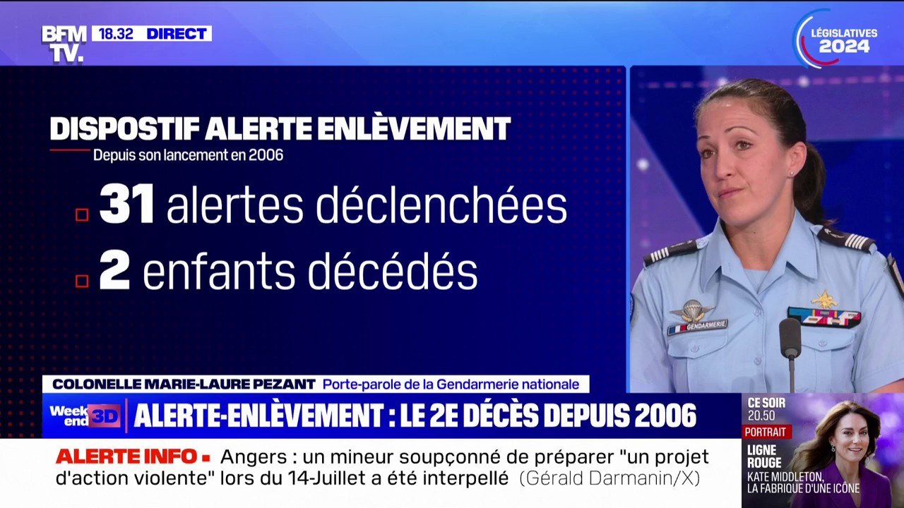 Alerte-enlèvement: "On est sur une trentaine d'alertes depuis 2006" indique la porte-parole de la Gendarmerie nationale