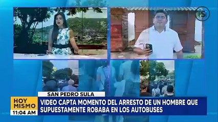 Pobladores atacan a ladrón de buses en San Pedro Sula