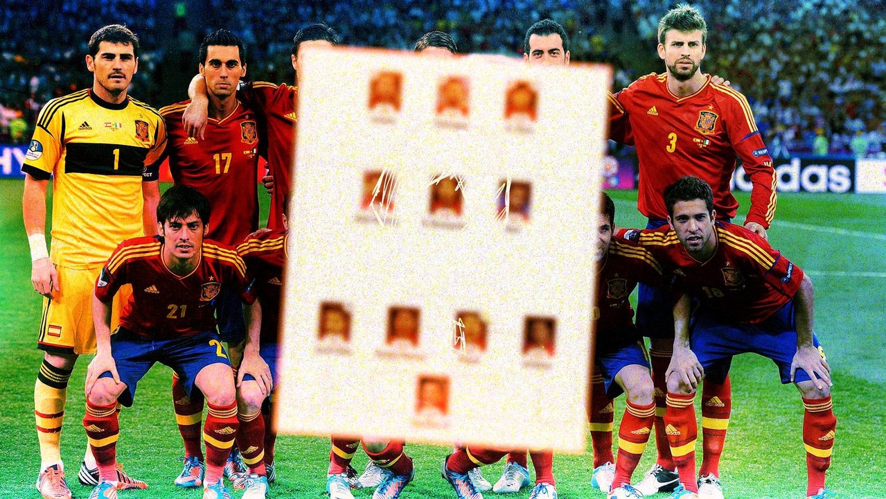 Die legendäre Spanien-Aufstellung, die Italien im EM-Finale 2012 mit 4:0 zerlegte