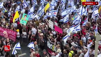 İsrailli esirlerin yakınları Tel Aviv'den Kudüs'e yürüdü