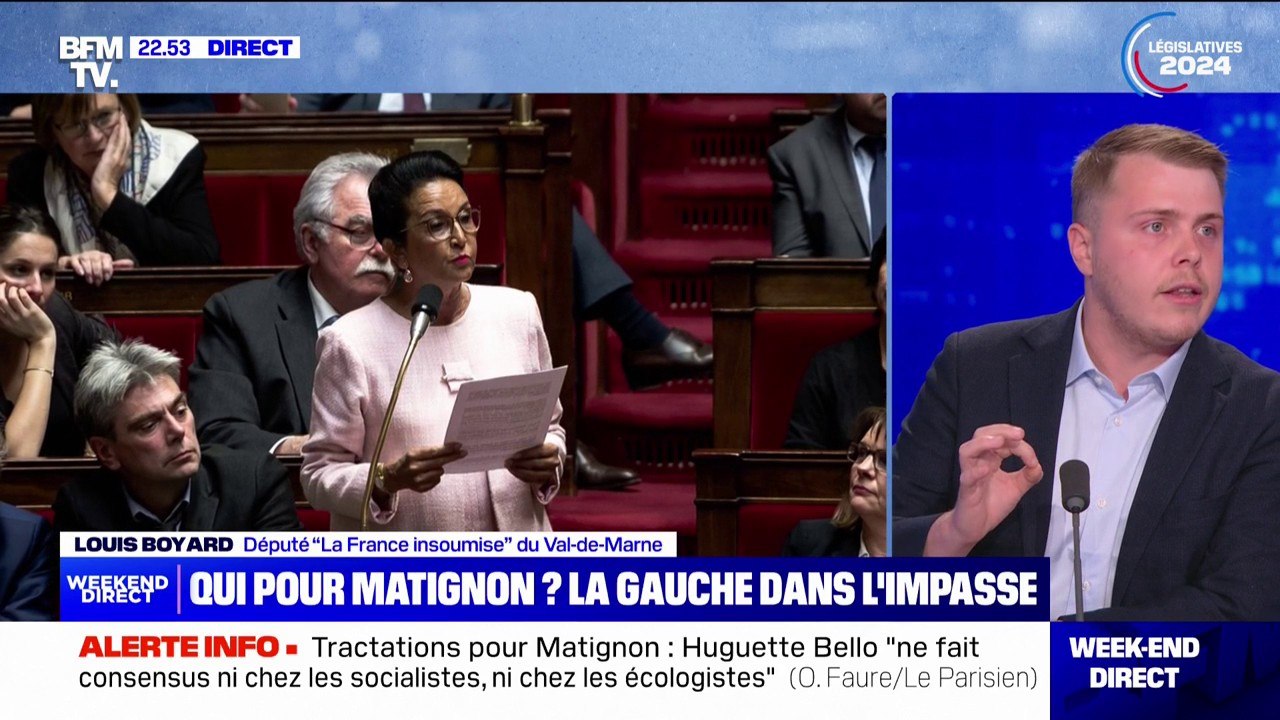 Tractations pour Matignon: "Huguette Bello a toutes les capacités pour gouverner" assure Louis Boyard, député LFI