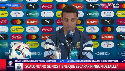 Lionel Scaloni bancó la reacción de los jugadores de Uruguay y se refirió a los dichos de Bielsa