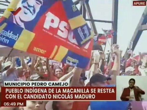 Pueblos indígenas se movilizan en respaldo al candidato Nicolás Maduro en el estado Apure