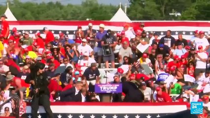 Informe desde Nueva York: retiran de emergencia a Trump tras "sonidos fuertes" durante mitin