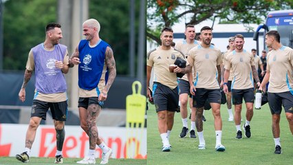 Messi y Argentina en su último entrenamiento previo a enfrentar a Colombia en la final de Copa América 2024