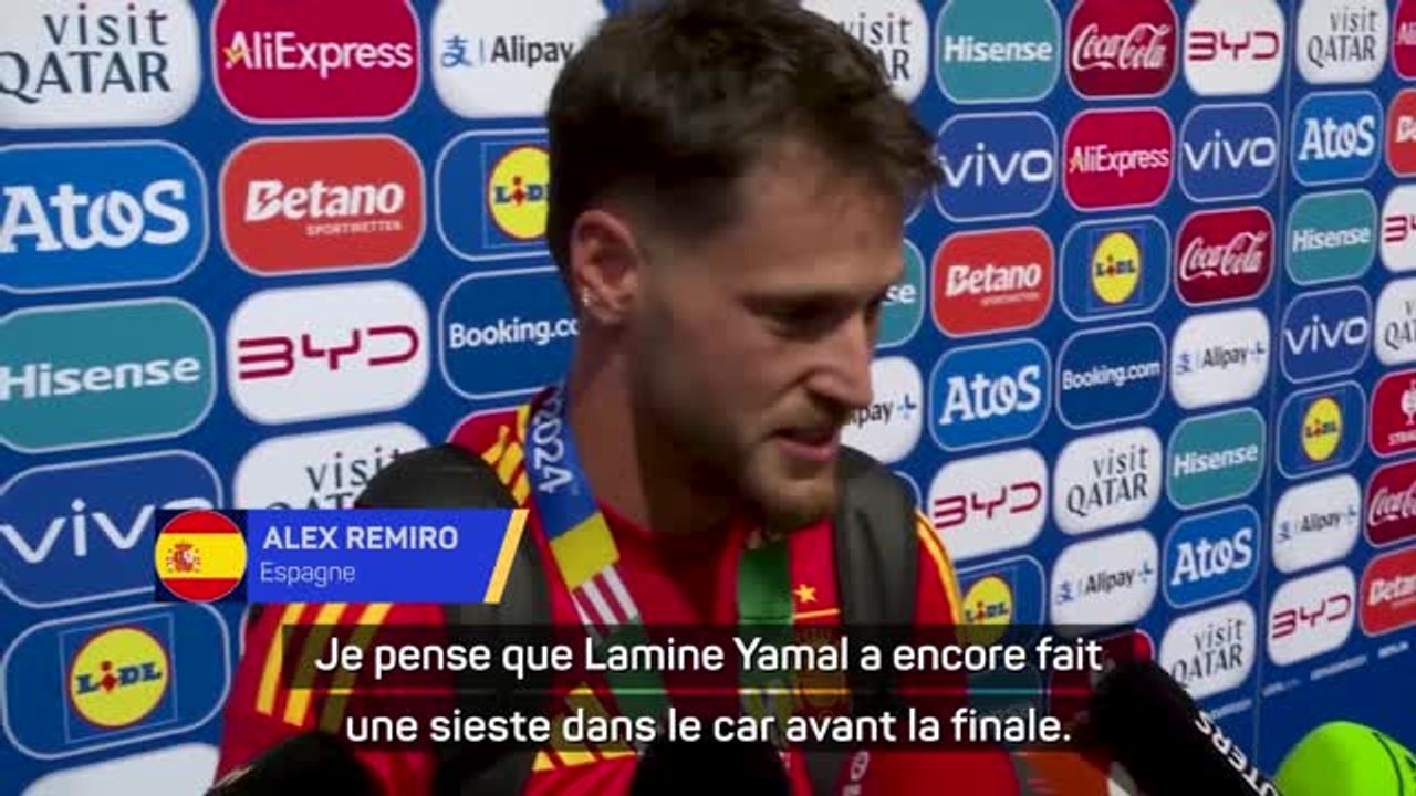 Espagne - Remiro : "Yamal a encore fait une sieste dans le car avant la finale"