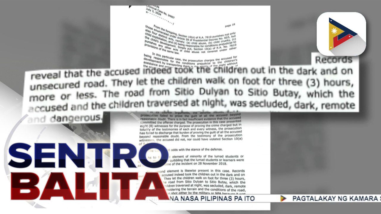 Rep. Castro at Satur Ocampo, hinatulan ng 4-6 taon na pagkakulong ng korte sa Tagum, Davao del Norte