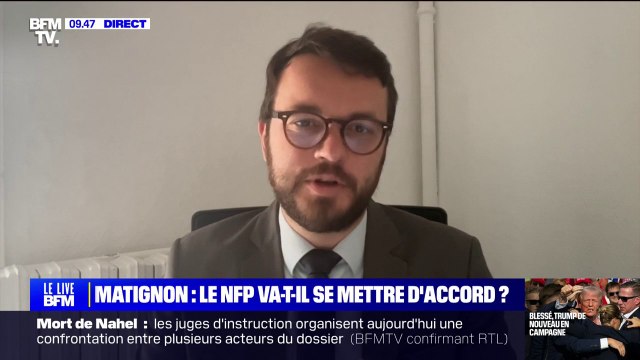 Nouveau Premier ministre: Ça peut être Olivier Faure comme quelqu'un d'autre , affirme Arthur Delaporte, député NFP-PS