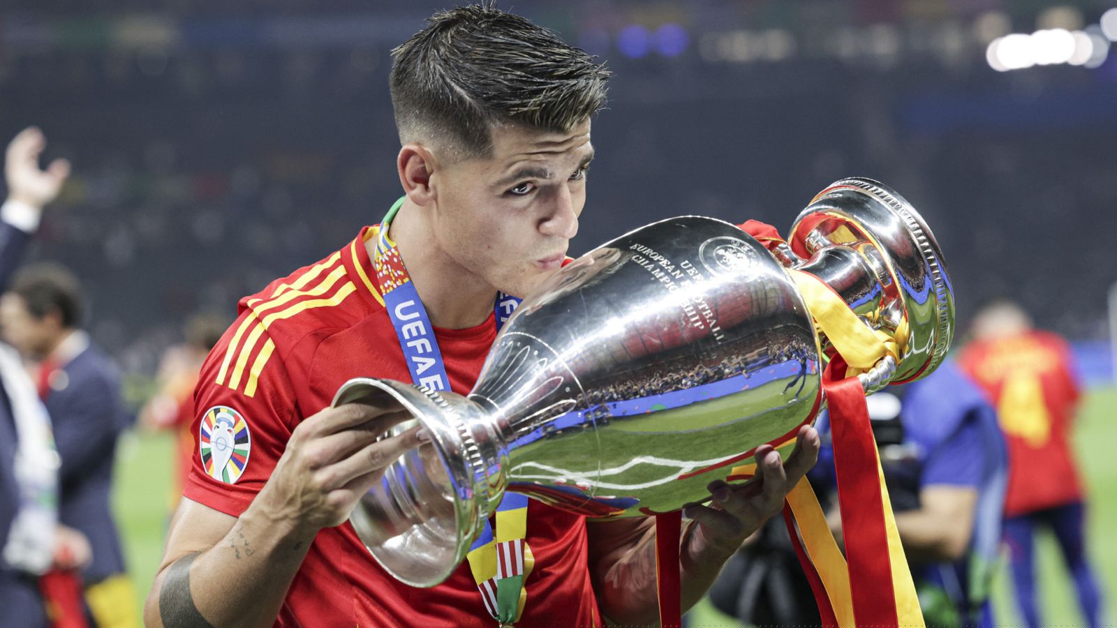 DJ Morata celebrates Spain's Euro triumph in style