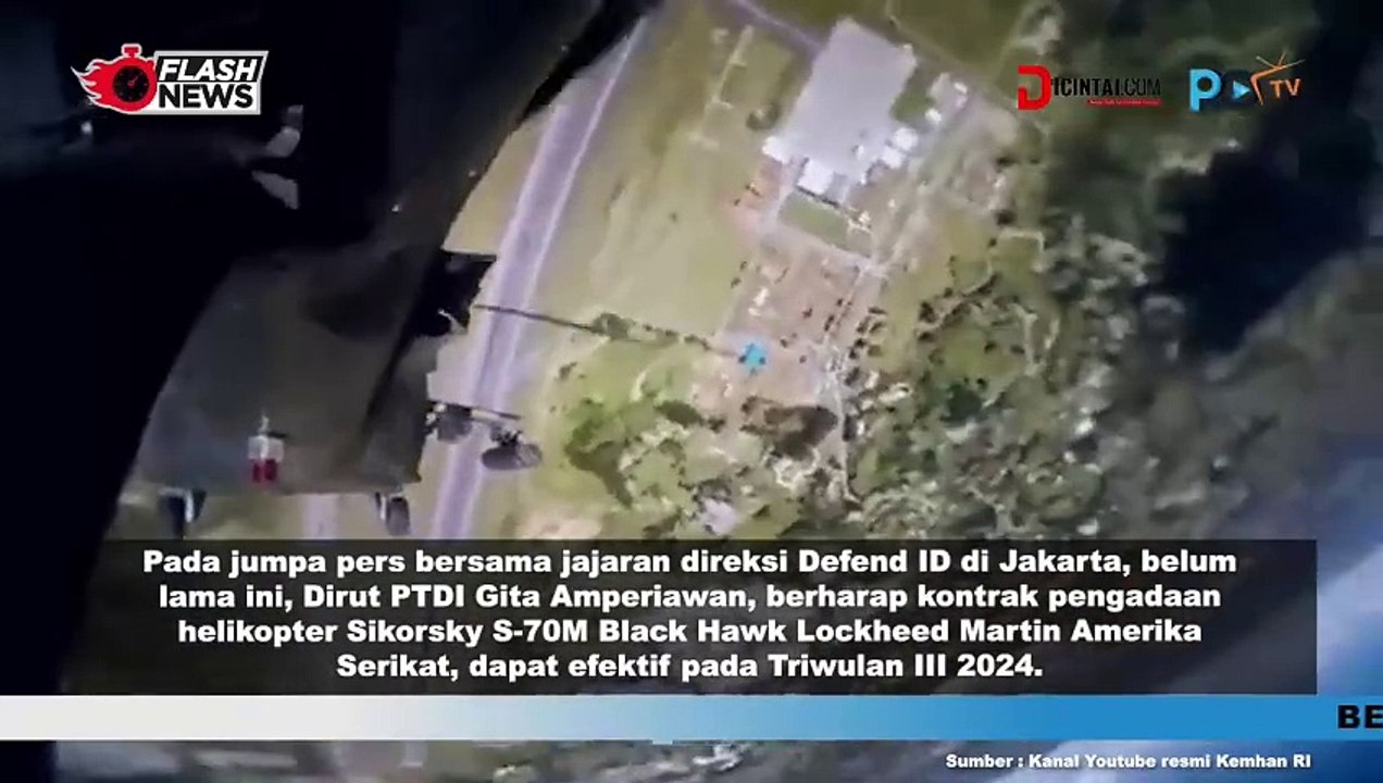 PTDI Harapkan Pengadaan Helikopter PT Dirgantara Indonesia (PTDI) menyatakan harapannya agar pengadaan helikopter Sitorsky S-70M Black Hawk dapat terealisasi pada triwulan ketiga tahun 2024. Langkah ini diharapkan dapat  Black Hawk di Triwulan Ketiga 2024
