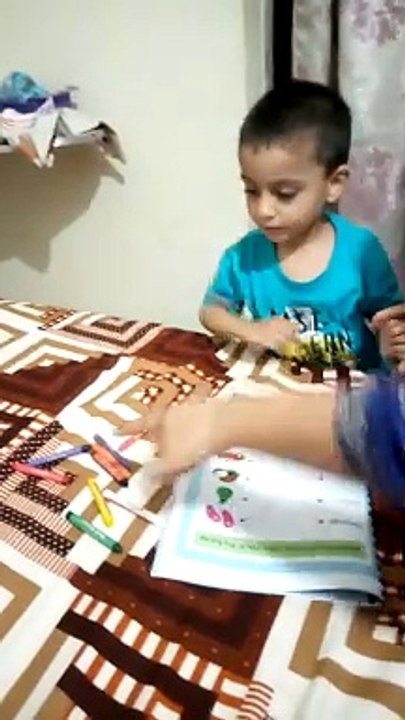 baby doing activity