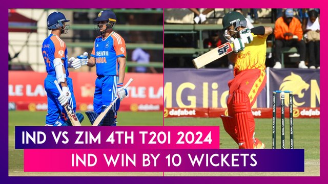 IND vs ZIM 4th T20I 2024 Stat Highlights: India Secure Victory, Take 3-1 Series Lead