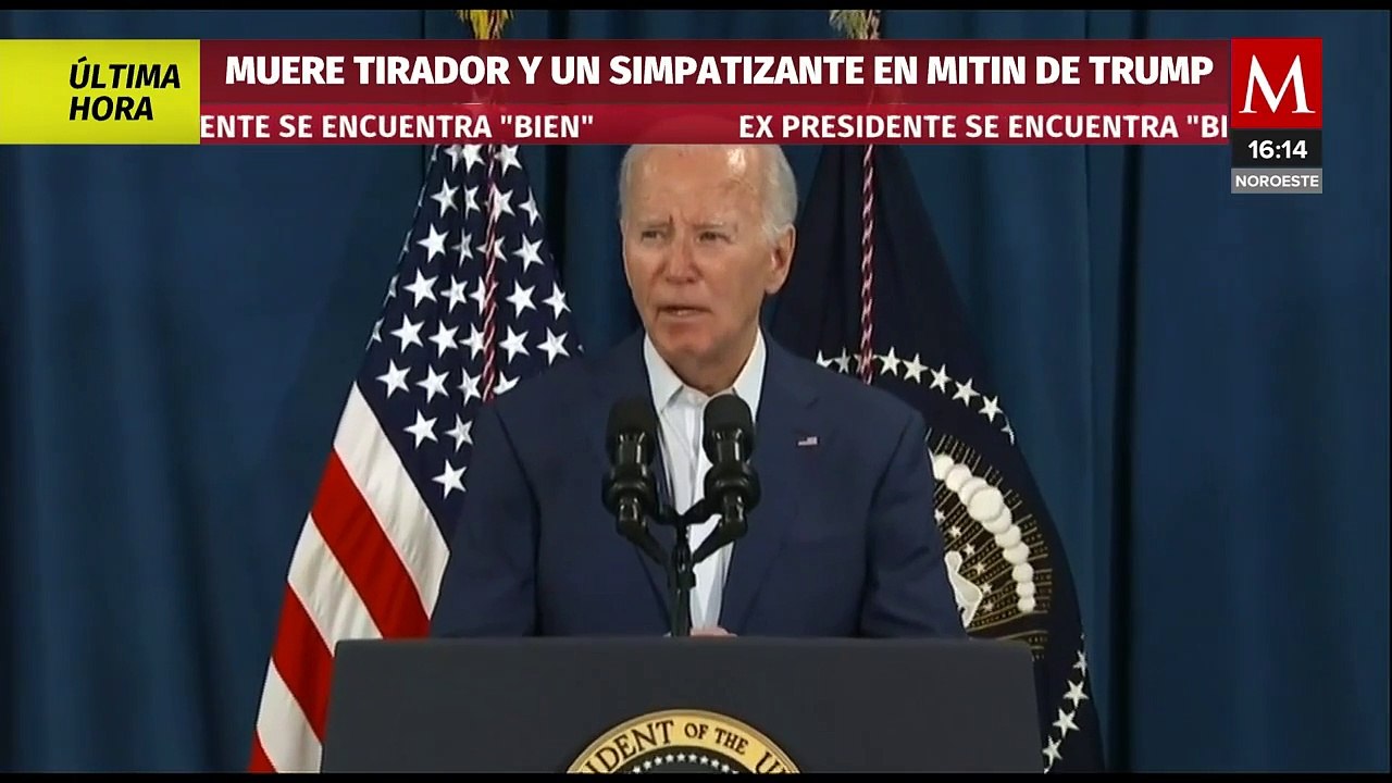 Joe Biden condena el atentado contra su rival electoral, Donald Trump