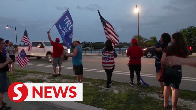 'Brave, courageous man': Trump supporters gather near Mar-a-Lago after rally shooting