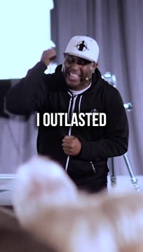 I outlasted the pain outlasted the pay when i was sleeping in those abandoned buildings i kept telling myself one day you'll be a homeowner every time i walked into that abandoned building i told myself that this might be your current circumstances but th