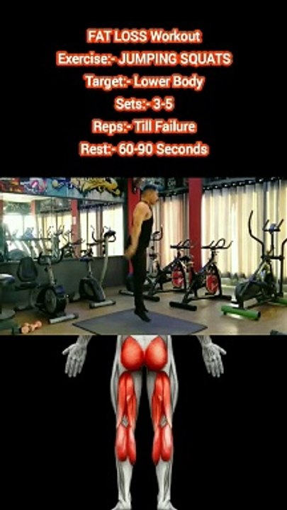 ❌ JUMPING SQUATS ✔️ Which exercise is most effective for FAT LOSS at Home?  #heermlgangaputra #naturalbodybuilding #weightloss #bellyfat #fitness #slim #fit #exerciseathome #WorkoutAtHome