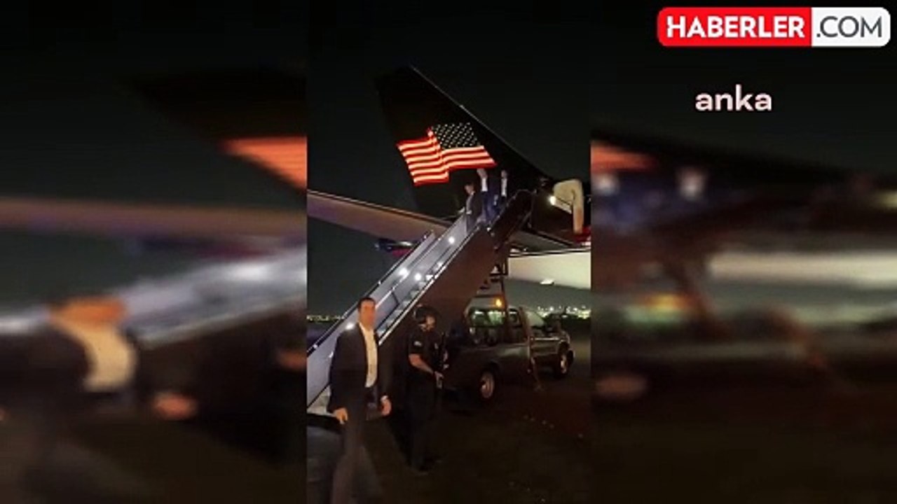 Trump, suikast girişiminden sonra uçaktan yardım almadan indi