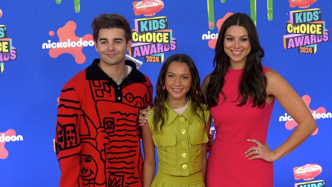Jack Griffo, Maya Le Clark, Kira Kosarin 2024 Kids' Choice Awards Orange Carpet