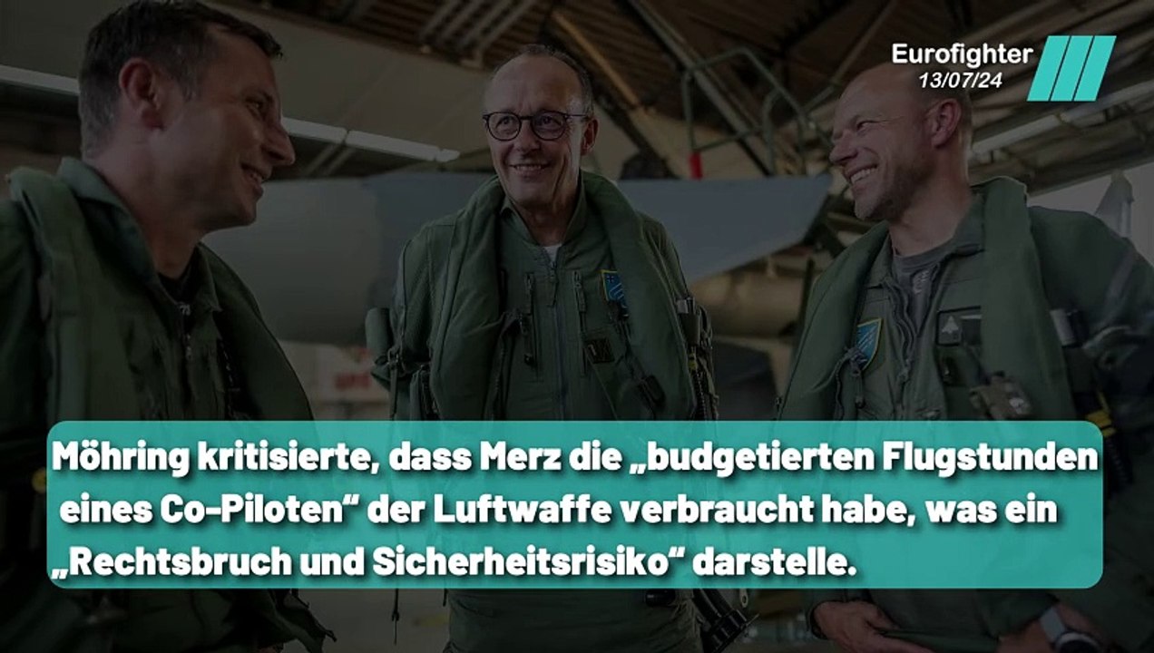 Merz' Eurofighter-Abenteuer kostet über 111.000 Euro
