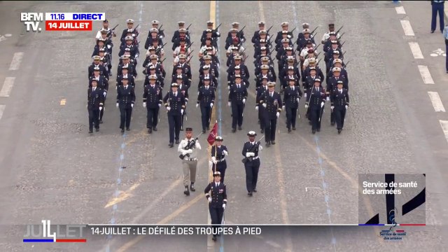 14-Juillet: les images du défilé des troupes à pied