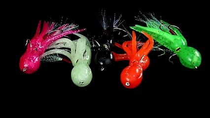6 colors soft octopus lure embedded jighead
