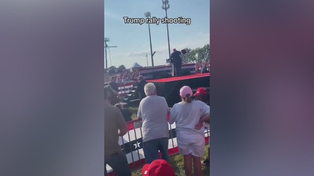 Así se vio y, sobre todo, se oyó el atentado a Trump en primera fila grabado por un espectador que impresiona su reacción