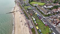 DJI Mini 4 pro drone flying at Clacton On Sea Essex Pride Event June 2024 (1)