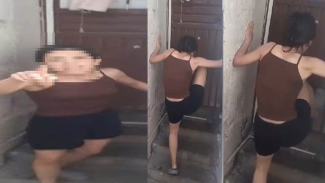 Komşusunun kapısını tekmeleyip, tehdit etti