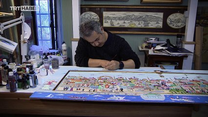 Tespih tanelerine minyatür yapıyor