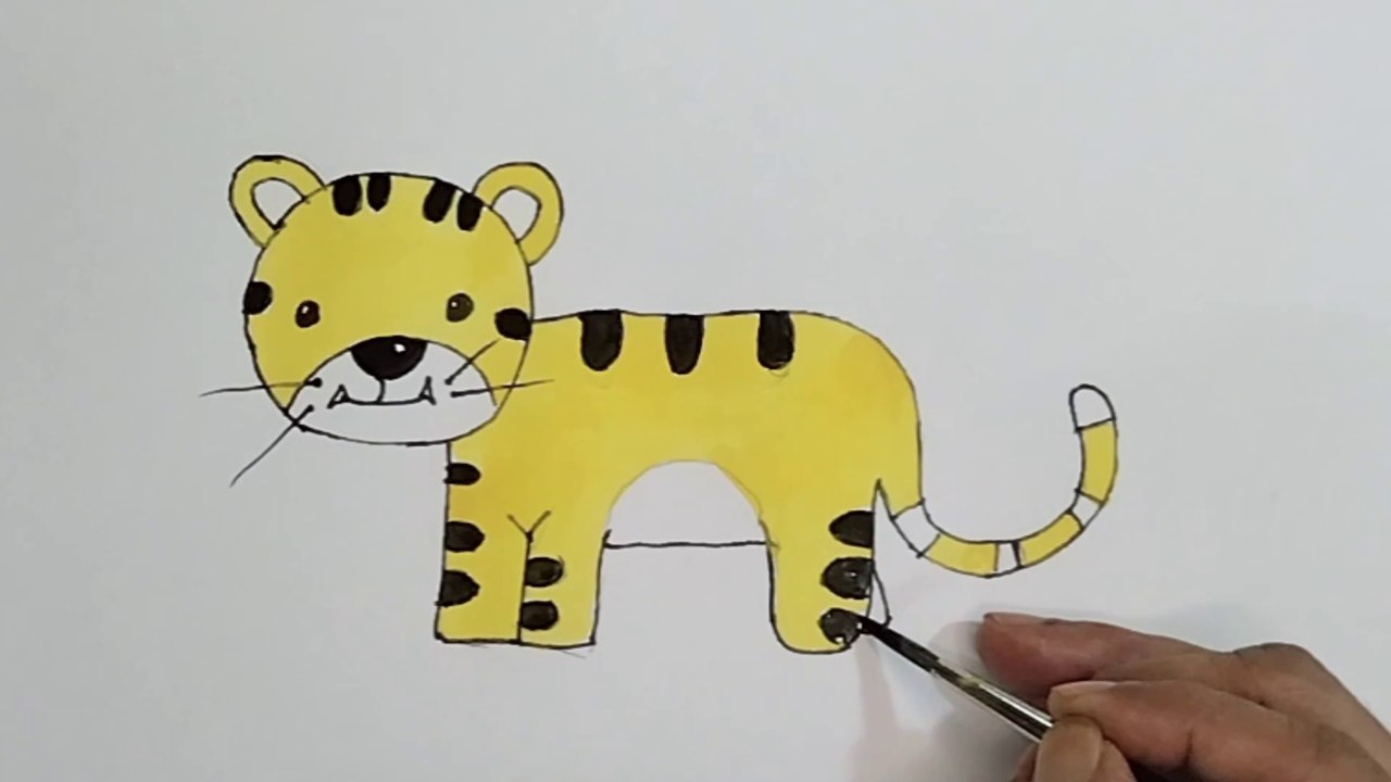 learn to draw a cute tiger