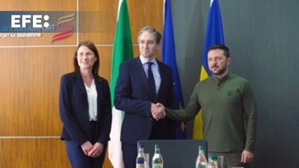 El primer ministro de Irlanda recibe a Zelenski