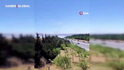Silivri'de yangın paniği: Kaçmaya çalışanlar kaza yaptı