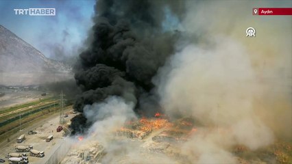 Aydın'da kağıt fabrikasında yangın